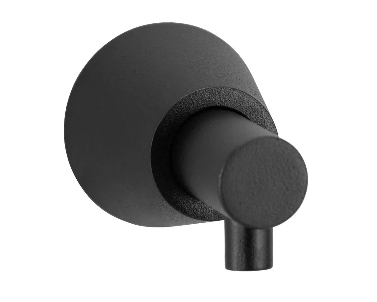 Merida Distributeur Savon Murale Noir Laiton Nickelé Encastré Compact