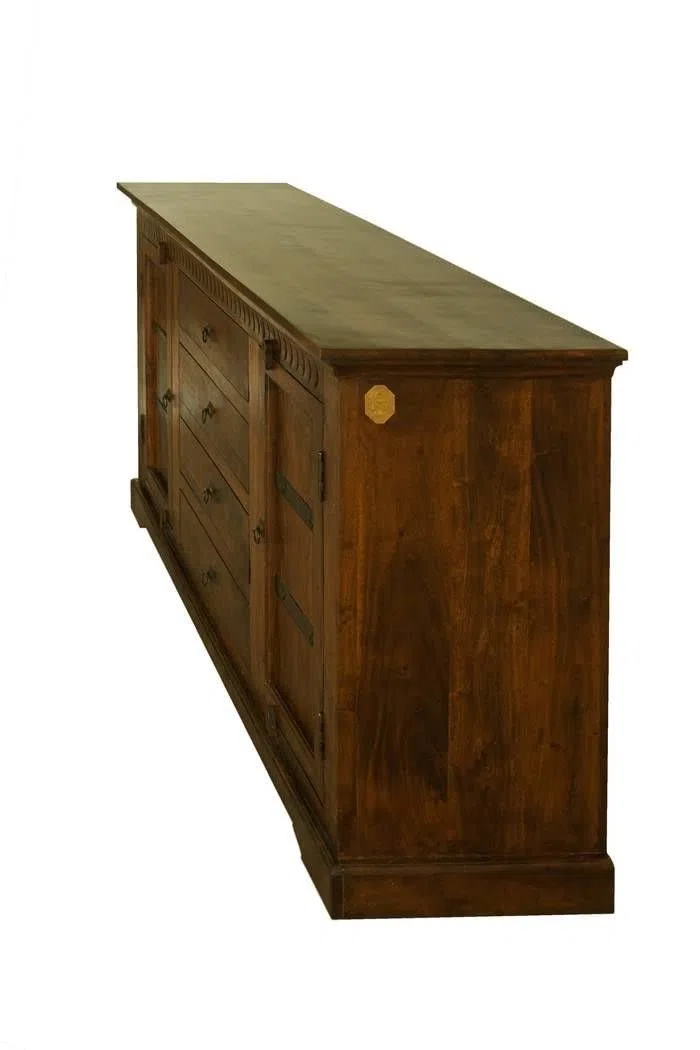 MASSIVMOEBEL24.DE Buffet 150x45 Acacia laqué Nougat Oxford #513