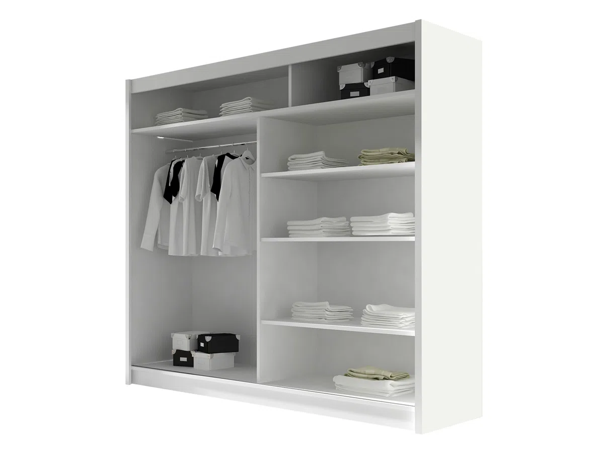 Mirjan24 London V Armoire à Portes Coulissantes 180 x 215 x 58 cm avec Miroir Armoire à Portes Flottantes Chêne Sonoma