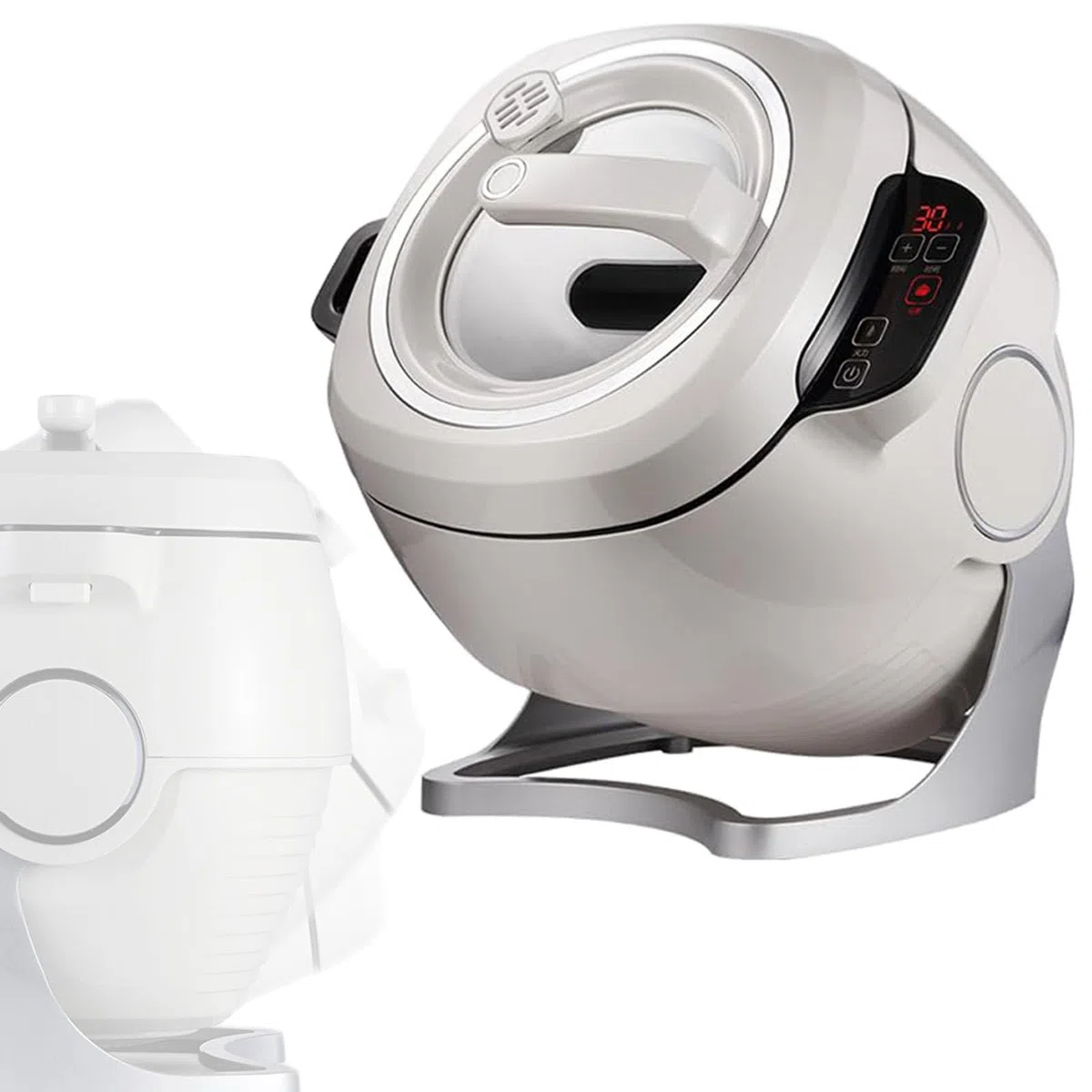 Poêle électrique Automatique | Cuiseur Automatique 2000 W | 3 Vitesses | Sauté | Ragoût | Soupe | Chauffage Rotatif à 360° | Démarrage par Simple Pression
