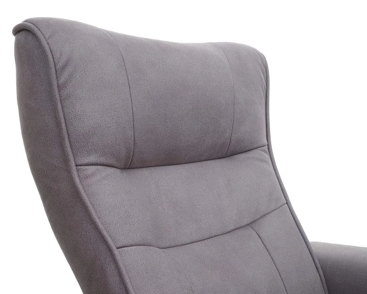 MCA Fauteuil relax Montréal - Gris clair, marron naturel