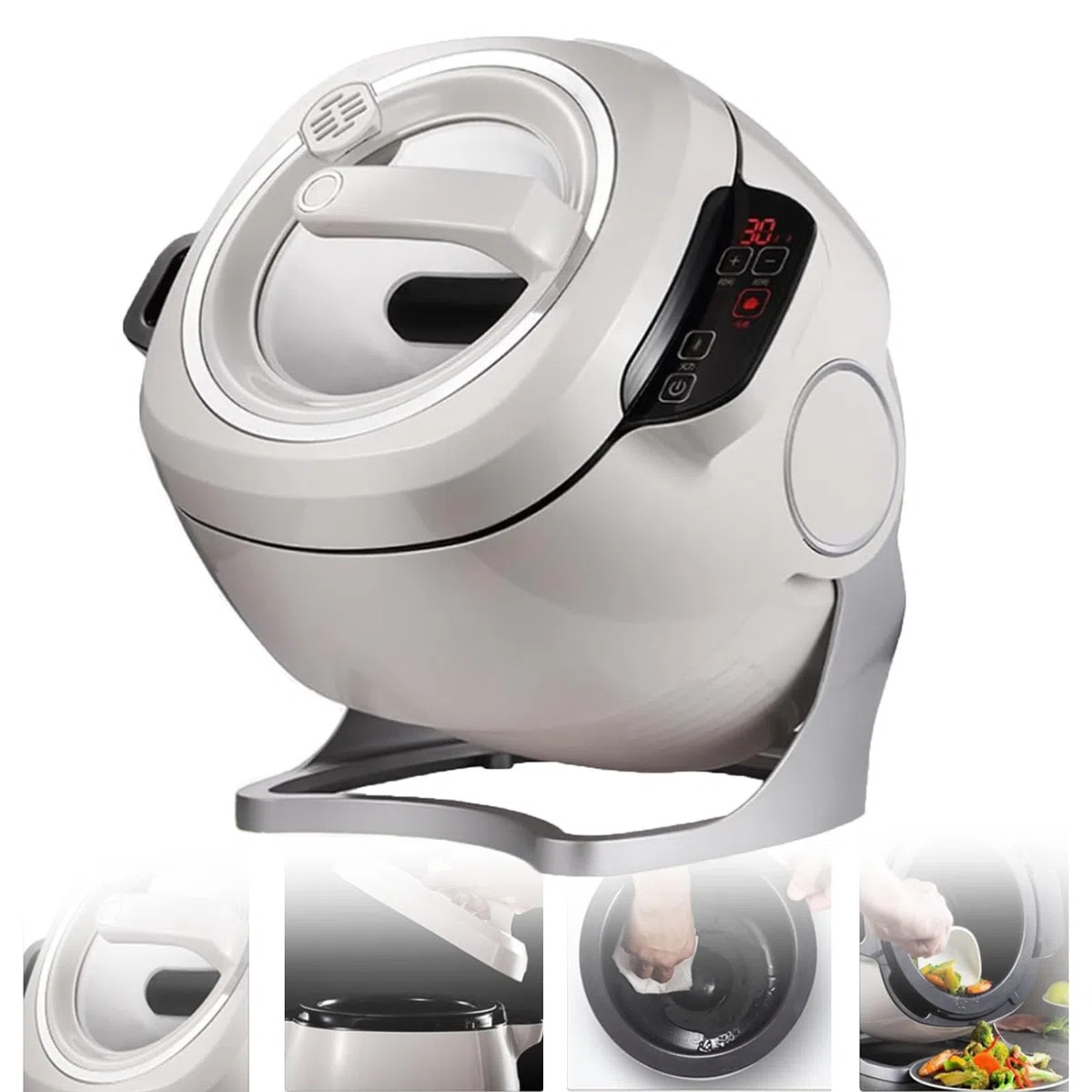 Cuiseur Automatique | Cuiseur électrique Professionnel | Puissance de Cuisson réglable à 3 Vitesses | Marmite à Induction | Robot de Cuisine | pour cantines et Restaurants