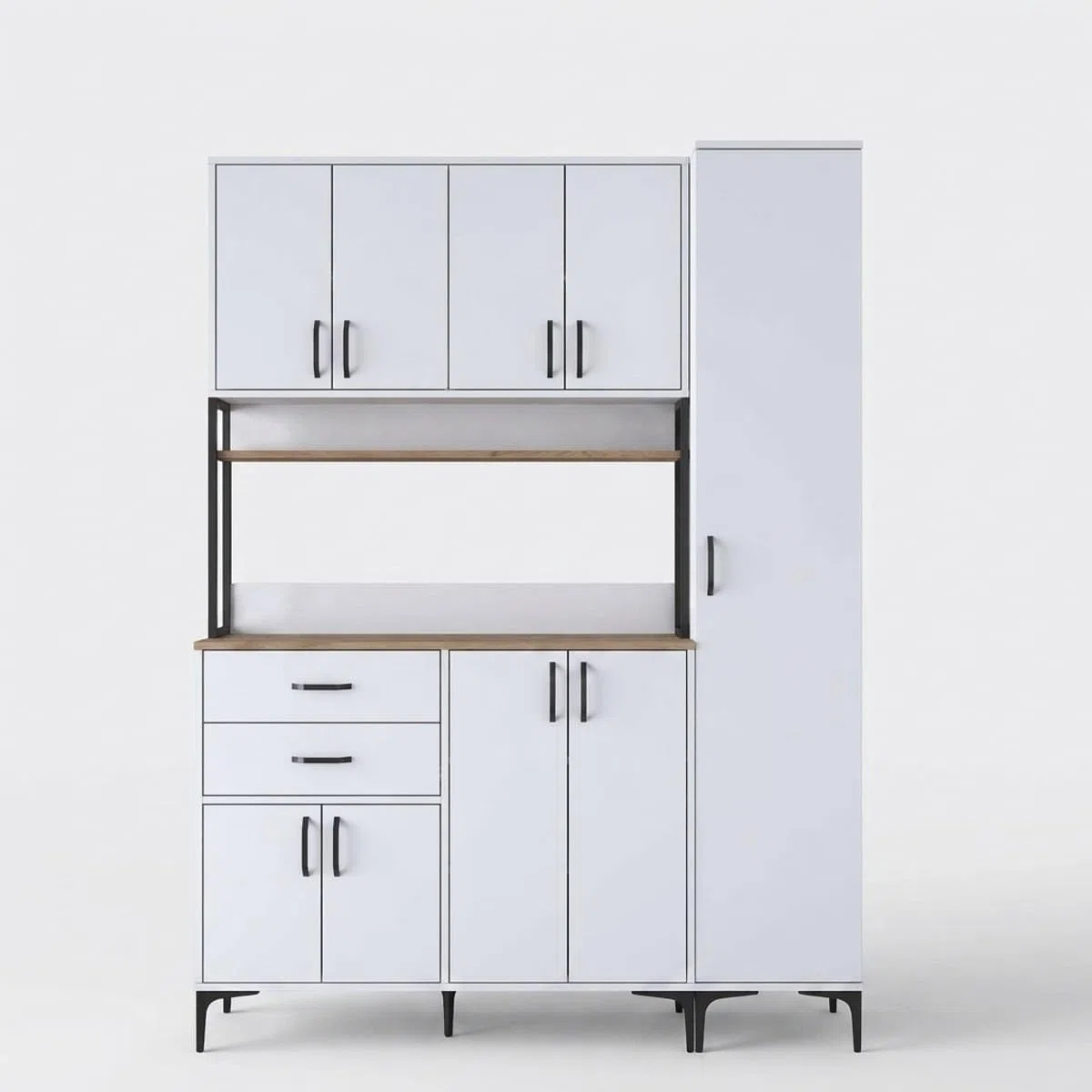 Produce Shop Buffet de cuisine multifonction avec garde-manger et tiroirs Convivio